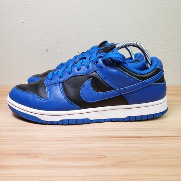 Nike Men\'s Size 8 Dunk Low Retro Casual Shoes Hyper Royal Blue Black‎ Streetwear main image 4